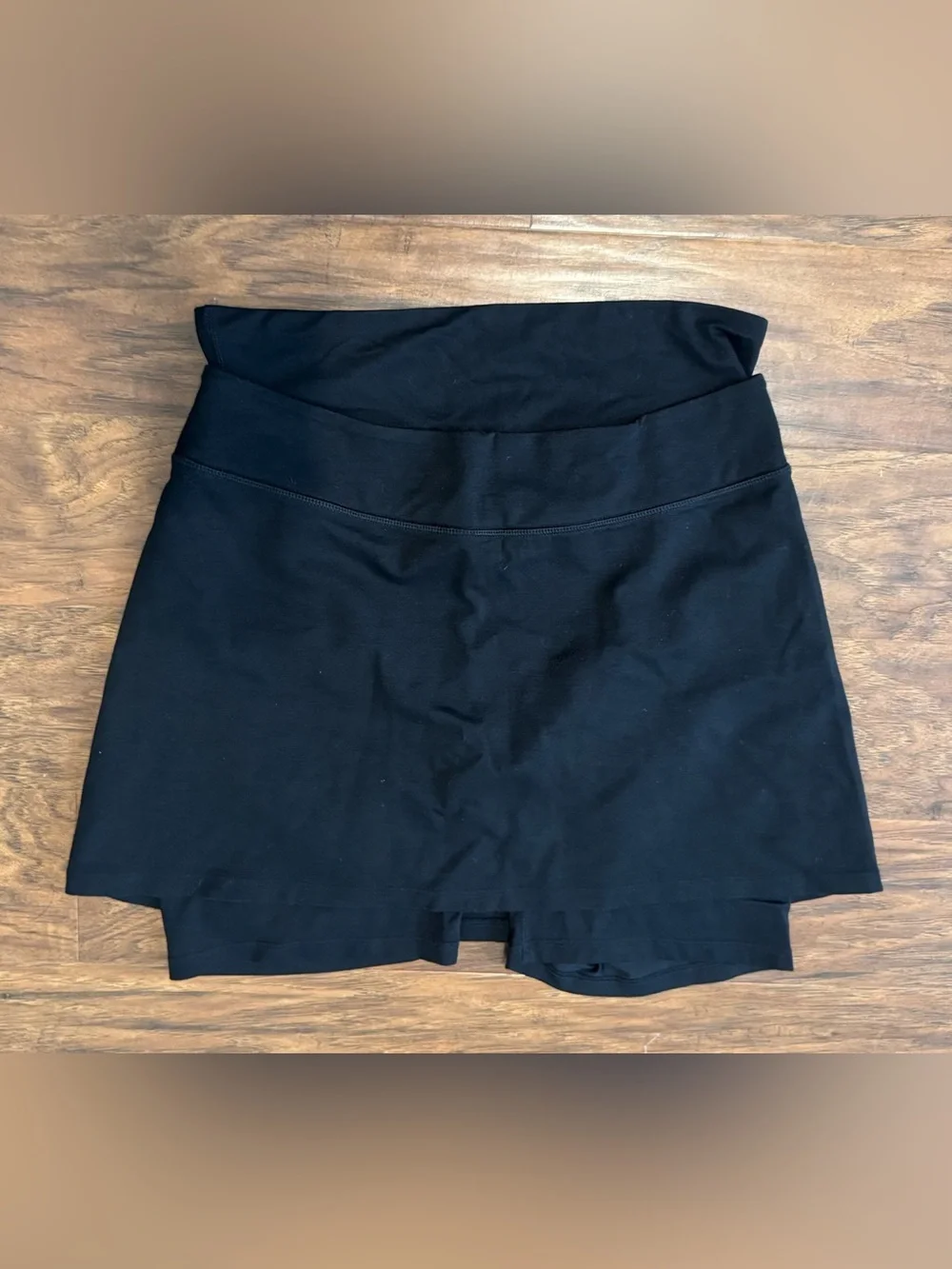 Spanx Bagel Buster Power Black Skort Activewear Athleisure Shaper Compression XL
